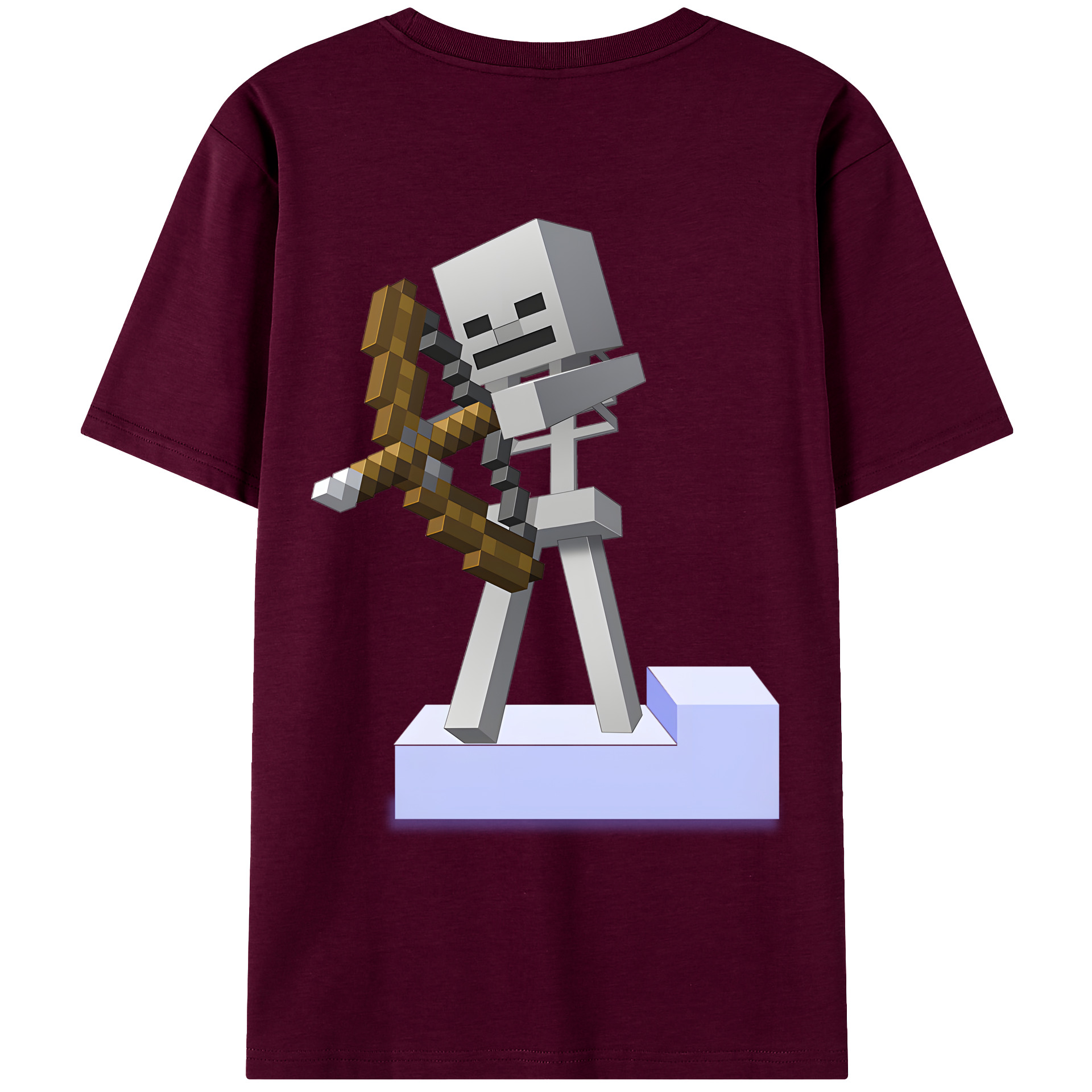 （画像用） マインクラフト ブロックの世界 Minecraft MC Block world レディース半袖Tシャツ(バックプリント)